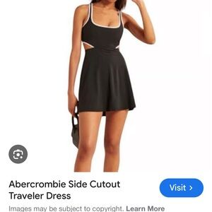 Abercrombie & Fitch Black Mini Dress with Side Cutouts